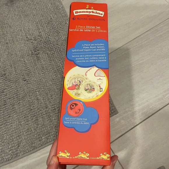 Royal Doulton Bunnykins 5 Piece Children’s Dinner Set ABC Alphabet New in Box - Picture 5 of 7